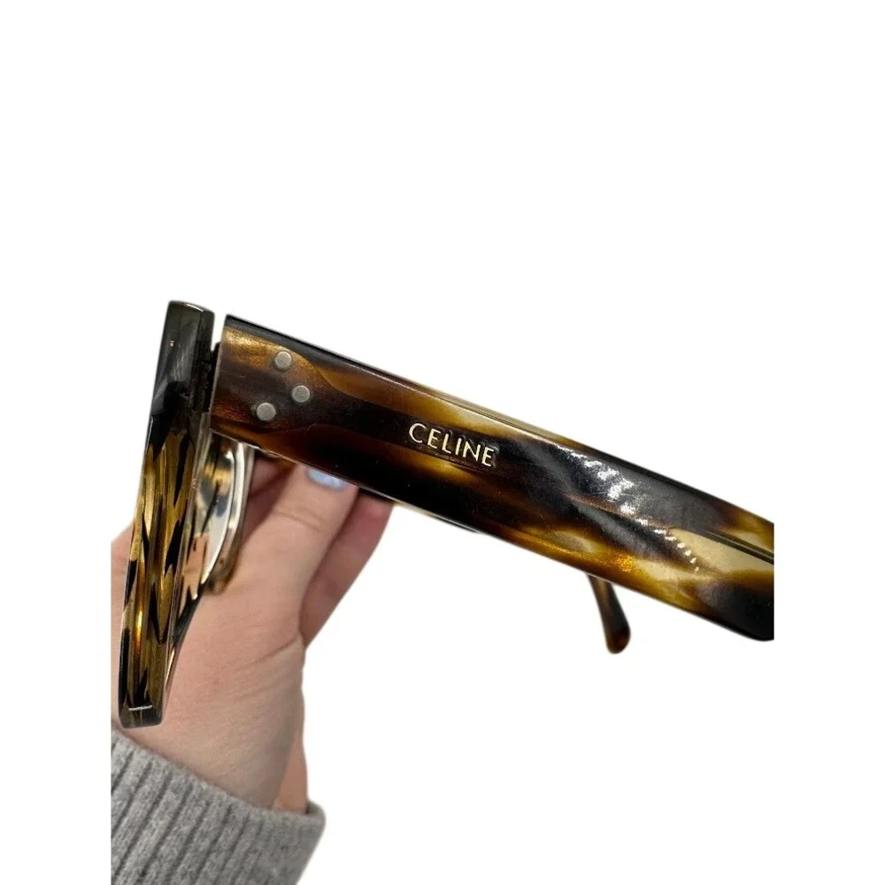 Celine Paris Tortoiseshell Square Optical Glasses Frames TF02113695 Made Italy